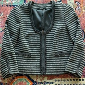J.Crew striped wool cropped jacket